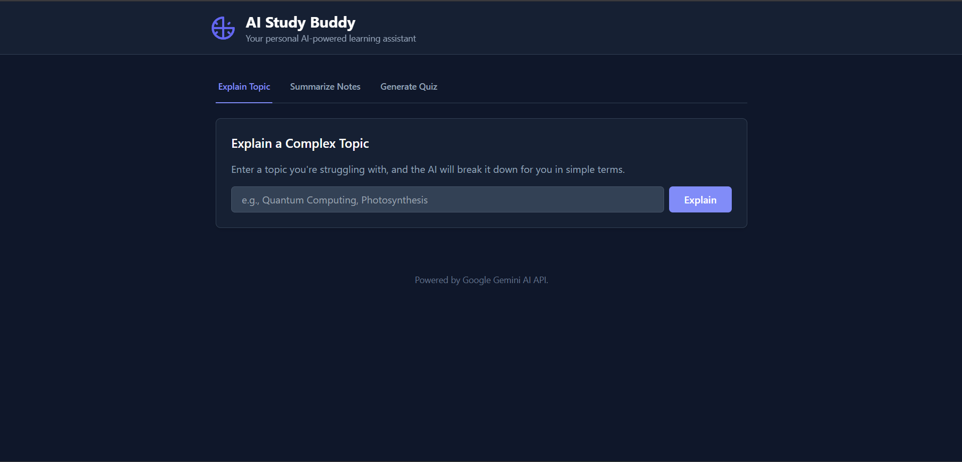 AI Study Buddy – Intelligent Academic Assistant